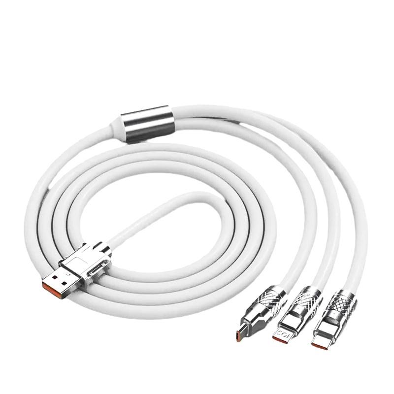3-in-1 Ladekabel - Weiss